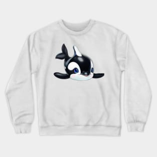 Cute Orca Drawing Crewneck Sweatshirt